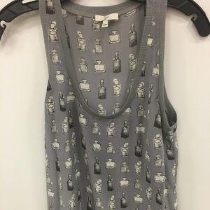 Joie silk tank with adorable all over print! Sz S